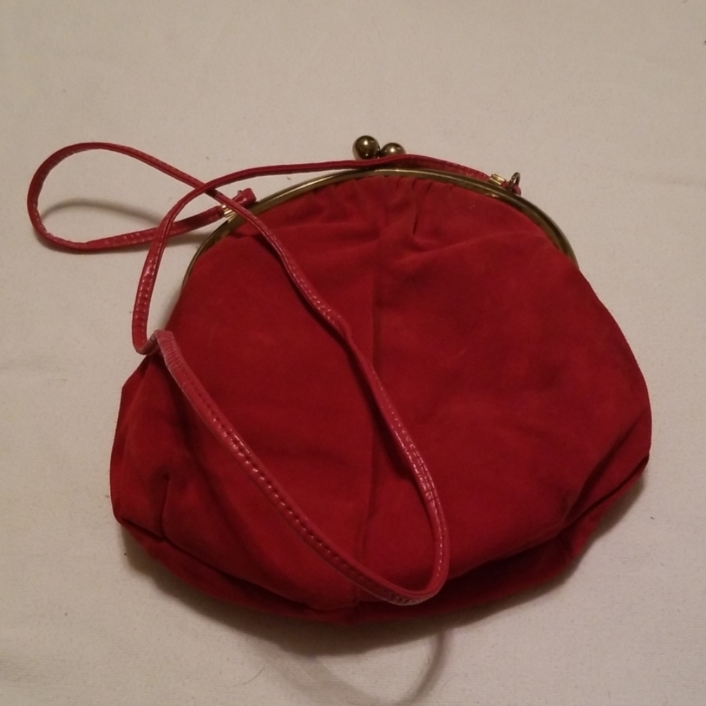 Crimson Suede Bag
